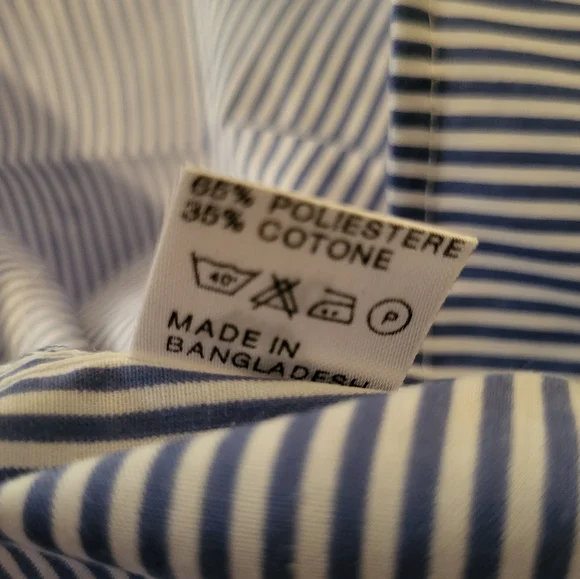 NWT Alberto Dalla Chiara Design Men's Stripe Button Up Dress Shirt Sz 40 (M) - Picture 6 of 6